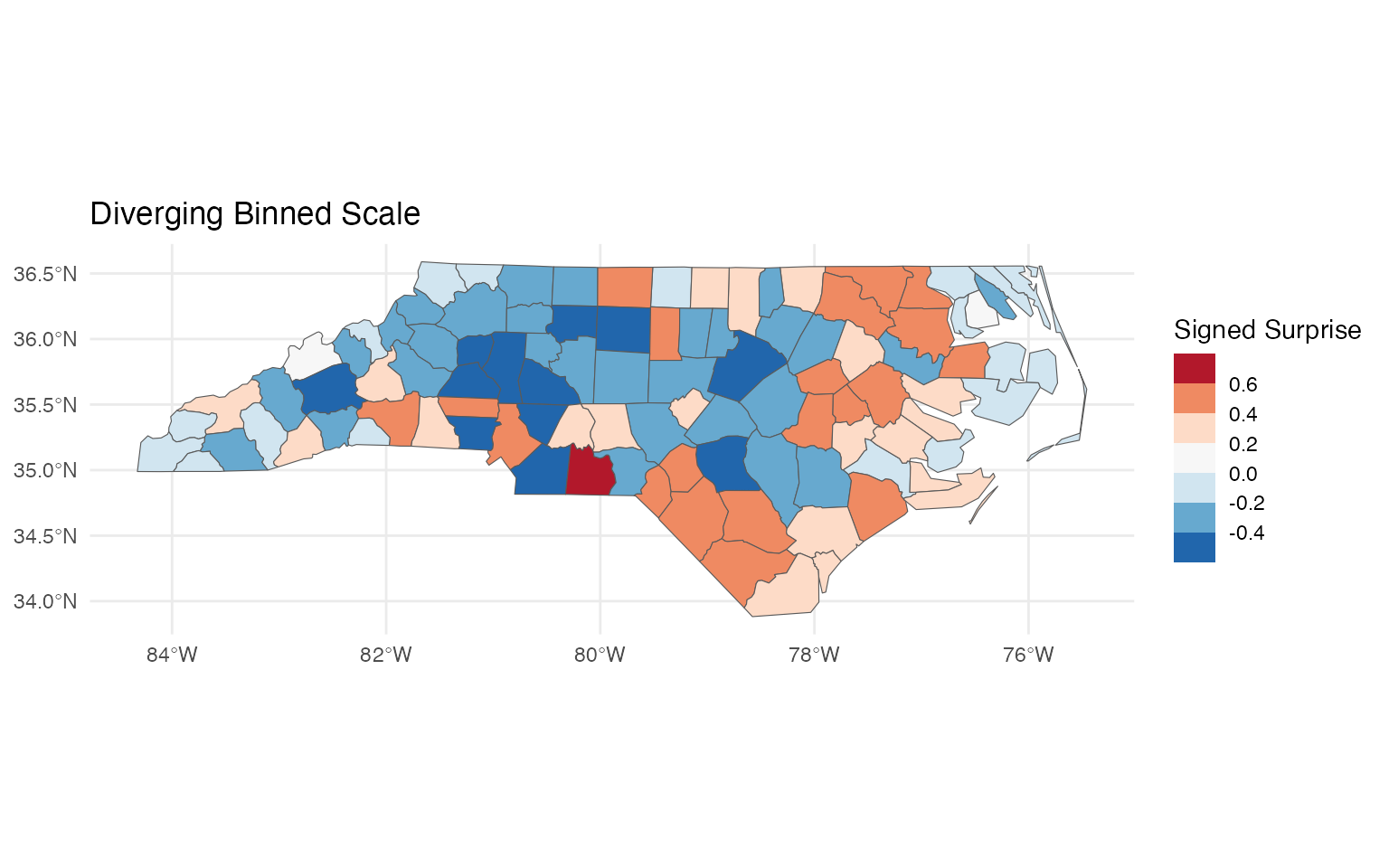 Example visualization produced by a bayesiansurpriser function.